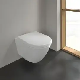 Унитаз Subway 2.0 с сиденьем Villeroy & Boch 4609R001+9M86S101 White Alpin — вид спереди