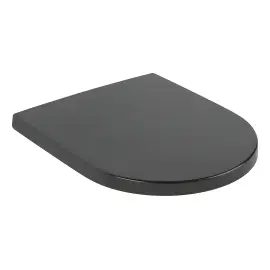 Сидіння з кришкою для унітазу (SoftClosing і QuickRelease) Subway Villeroy & Boch 8M42S1R7 Pure Black — вид на білому тлі