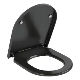 Сидіння з кришкою для унітазу (SoftClosing і QuickRelease) Subway Villeroy & Boch 8M42S1R7 Pure Black — вид спереду