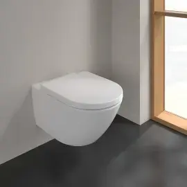 Унітаз Subway 3.0 Villeroy & Boch 4670T0RW Stone White CeramicPlus — бічний ракурс