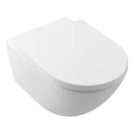 Унітаз Subway 3.0 Villeroy & Boch 4670T0RW Stone White CeramicPlus — вид на білому тлі