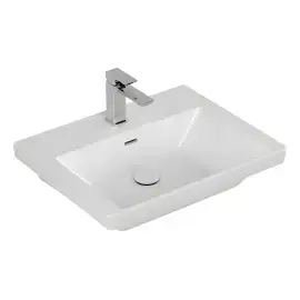 Умивальник Subway 3.0 Villeroy & Boch 4A7060RW Stone White CeramicPlus — вид на білому тлі