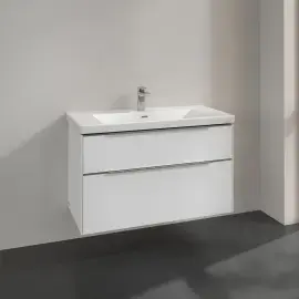 Тумба под умывальник Subway 3.0 Villeroy & Boch C57000VE Brilliant White — боковой ракурс