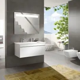 Умивальник Venticello Villeroy & Boch 4104AK01 Alpine White — вид спереду