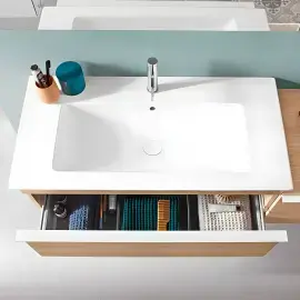 Умивальник Venticello Villeroy & Boch 4104ALR1 Alpine White CeramicPlus — бічний ракурс
