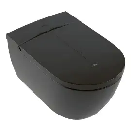 Унітаз ViClean-I 200 Villeroy & Boch V0E200R7 Pure Black CeramicPlus — вид на білому тлі