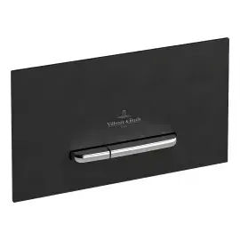 Змивна клавіша ViConnect 300S Villeroy & Boch 922169AN Black Matt — вид спереду