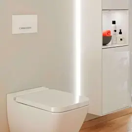 Змивна клавіша ViConnect 300S Villeroy & Boch 922169N5 White Matt — бічний ракурс