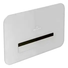 Змивна клавіша ViConnect 200G ProActive+ Villeroy & Boch 922311RE Glass Glossy White — вид спереду