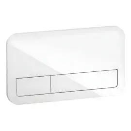 Змивна клавіша ViConnect 200G Villeroy & Boch 922400RE Glass Glossy White — бічний ракурс