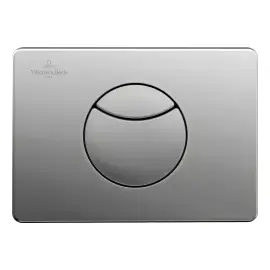 Змивна клавіша ViConnect 100S Villeroy & Boch 92248569 Matt Chrome — вид на білому тлі