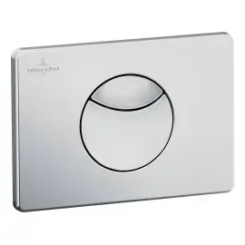 Змивна клавіша ViConnect 100S Villeroy & Boch 92248569 Matt Chrome — вид спереду