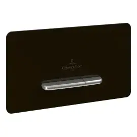 Змивна клавіша Supreo ViConnect Villeroy & Boch V99442RB Glass Glossy Black — вид на білому тлі