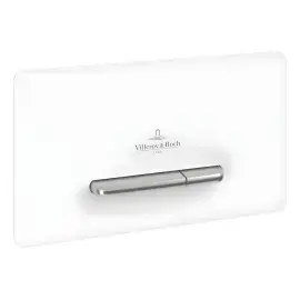 Змивна клавіша Supreo ViConnect Villeroy & Boch V99442RE Glass Glossy White — вид на білому тлі